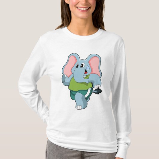 Elefant beim Laufen T-Shirt (Vorderseite)