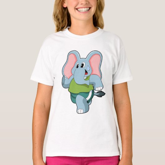 Elefant beim Laufen T-Shirt (Vorderseite)