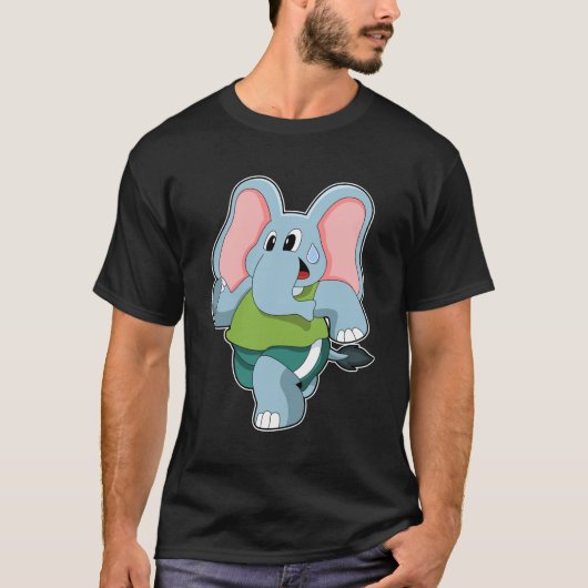 Elefant beim Laufen T-Shirt (Vorderseite)