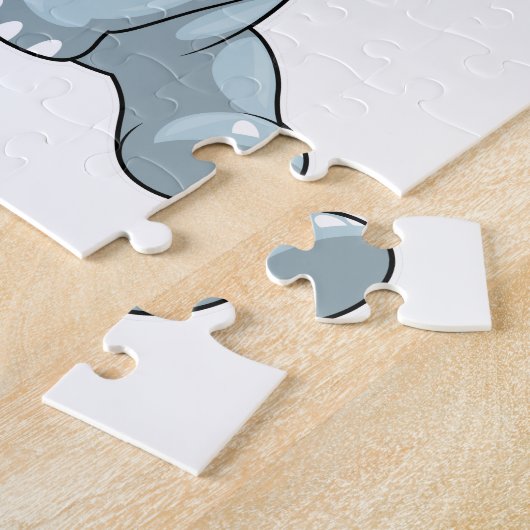 Elefant beim Schlafen mit Nachtkappe Puzzle (Seite)