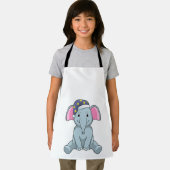 Elefant beim Schlafen mit Nachtkappe Schürze (Insitu)