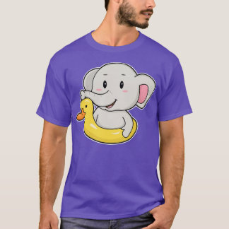 Elefant beim Schwimmen mit Schwimmring T-Shirt