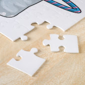 Elefant beim Sport mit Reifen der Fitness Puzzle (Seite)