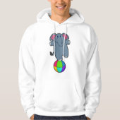 Elefant beim Zirkus mit Zirkusball Hoodie (Vorderseite)