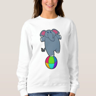 Elefant beim Zirkus mit Zirkusball Sweatshirt