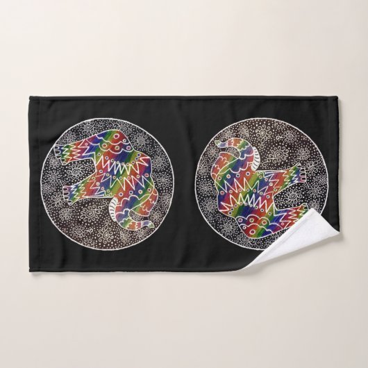 Elefant-Beleuchtung Badhandtuch Set (Handtuch)