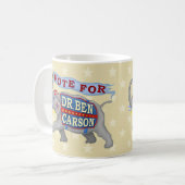 Elefant Ben-Carson Präsidenten-2016 Republikaner Kaffeetasse (Vorderseite Links)