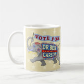 Elefant Ben-Carson Präsidenten-2016 Republikaner Kaffeetasse (Links)