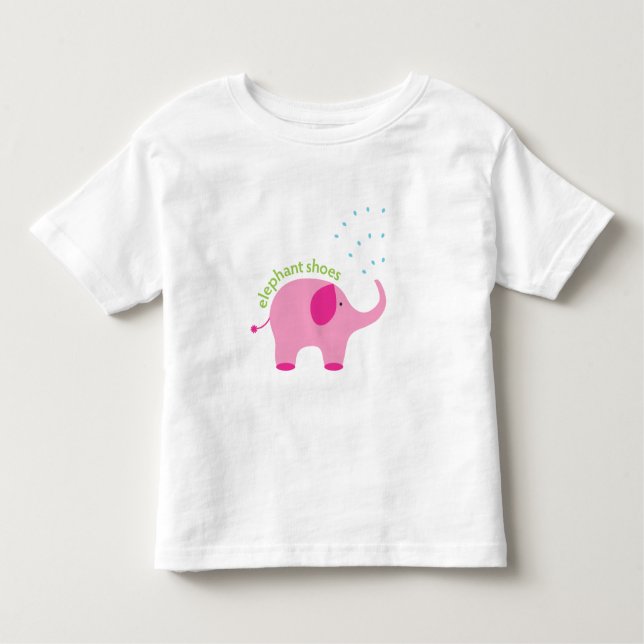 Elefant beschuht i-Liebe Sie Kleinkind-T - Shirt (Vorderseite)