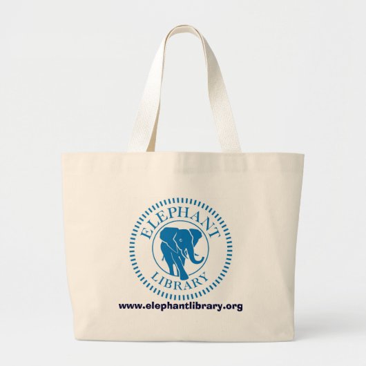 Elefant-Bibliotheks-Tasche Jumbo Stoffbeutel (Vorne)