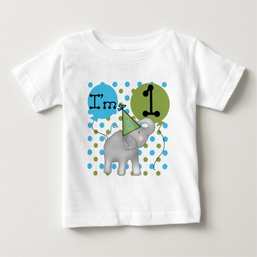 Elefant bin ich die 1 die ersten baby t-shirt (Vorderseite)