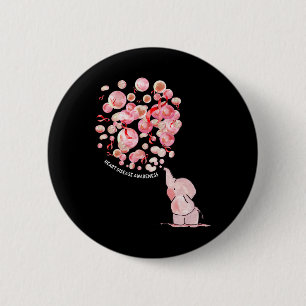 Elefant bläst rote Luftballons auf Herzkrankheit A Button