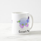 Elefant-Blau Kaffeetasse (VorderseiteRechts)