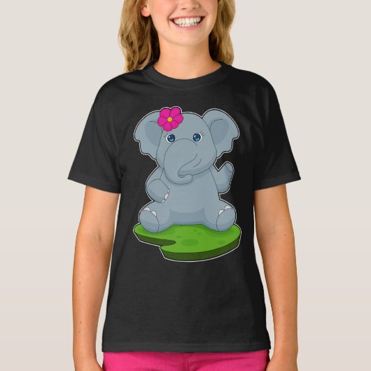 Elefant-Blume T-Shirt (Vorderseite)