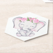 Elefant & Blume Wasserfarbe Kinderdusche Untersetzer (angewinkelt)