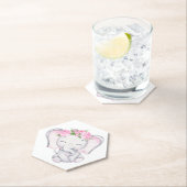 Elefant & Blume Wasserfarbe Kinderdusche Untersetzer (Vor Ort)