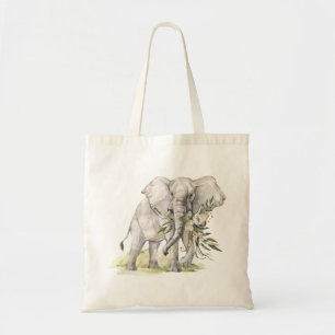 Elefant Blumen Tragetasche