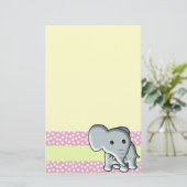 Elefant Briefpapier (Stehend Vorderseite)