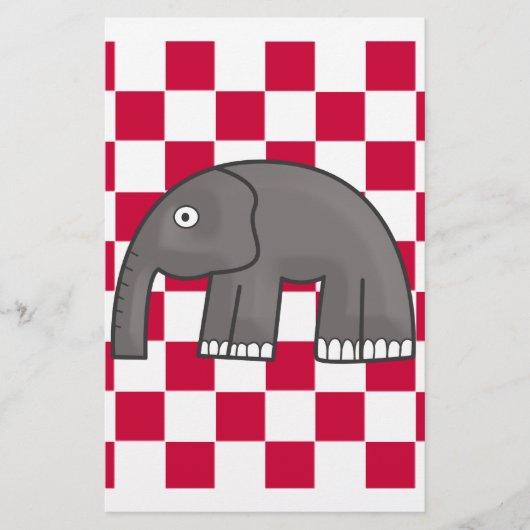 Elefant Briefpapier (Vorderseite)