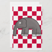 Elefant Briefpapier (Vorne/Hinten)