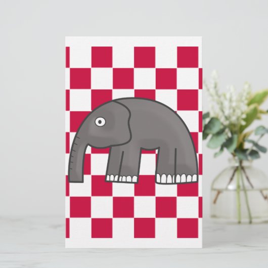 Elefant Briefpapier (Stehend Vorderseite)