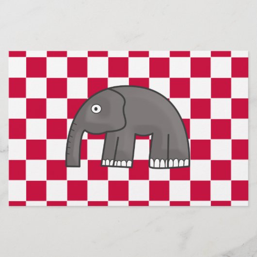 Elefant Briefpapier (Vorderseite)
