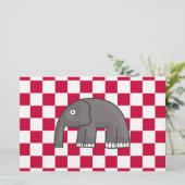Elefant Briefpapier (Stehend Vorderseite)