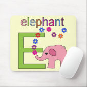 Elefant Buchstabe E Mousepad (Mit Mouse)