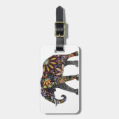 Elefant bunt gepäckanhänger (Vorderseite vertikal)