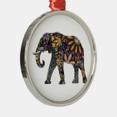 Elefant bunt ornament aus metall (Rechts)