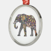 Elefant bunt ornament aus metall (Links)