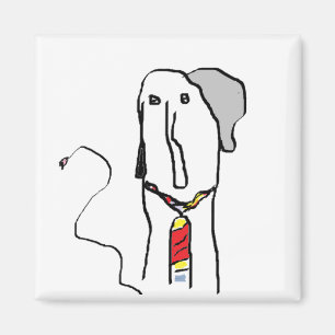 Elefant-Büroangestellter Magnet