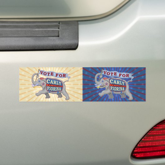 Elefant Carly Fiorina-Präsidenten-2016 Autoaufkleber (Auf Auto)