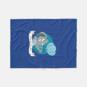 Elefant Cartoon Fleecedecke (Vorderseite (Horizontal))