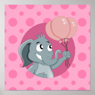 Elefant Cartoon Poster