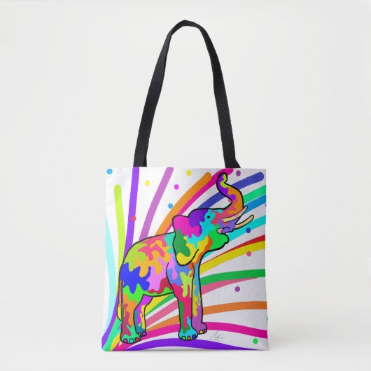Elefant Confetti Party Tasche (Vorderseite)