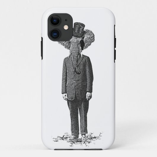 Elefant Dandy Case-Mate iPhone Hülle (Rückseite)