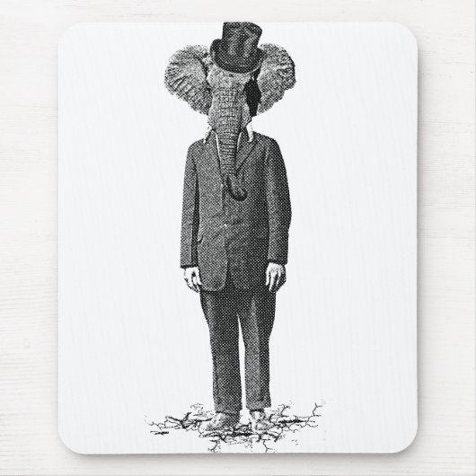 Elefant Dandy Mousepad (Vorne)