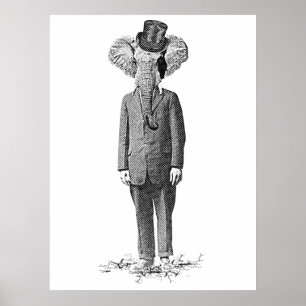 Elefant Dandy Poster