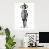 Elefant Dandy Poster (Heimbüro)