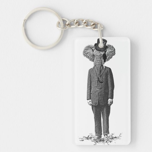 Elefant Dandy Schlüsselanhänger (Vorderseite)