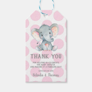 Elefant danken Ihnen Babyparty-Geschenkumbauten Geschenkanhänger