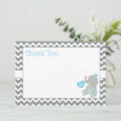 Elefant danken Ihnen zu kardieren Dankeskarte (Stehend Vorderseite)