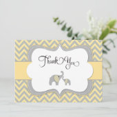 Elefant danken Ihnen zu kardieren Dankeskarte (Stehend Vorderseite)