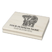 Elefant dekoriert, maßgeschneidert, groß gummistempel (Stempel)