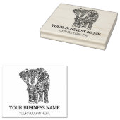 Elefant dekoriert, maßgeschneidert, groß gummistempel (Stempel)