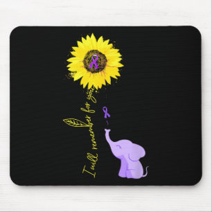 Elefant, den ich für dich gelbe Sonnenblume merken Mousepad