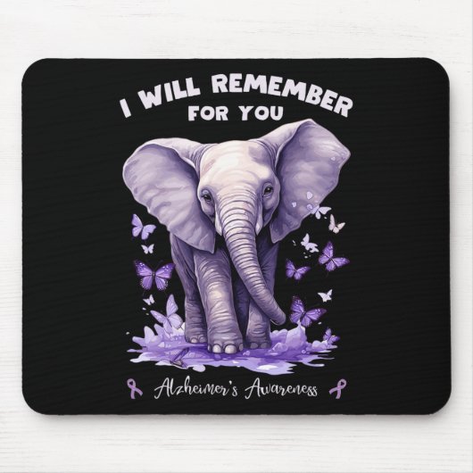 Elefant, den ich für dich in Erinnerung behalten w Mousepad (Vorne)
