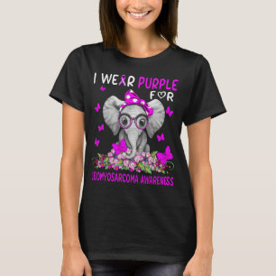 Elefant, den ich für Leiomyosarkom Lila trage T-Shirt