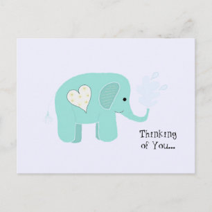 Elefant denkt an dich postkarte